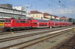 DB 111 217 verl�sst Regensburg Hbf am 17 Sepetember 2015.