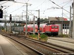 112 139 verl�sst den Bitterfelder Bahnhof in Richtung Magdeburg am 14.7.16