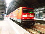 112 164 als RE30 mit ziel Magdeburg Hbf im Bahnhof Halle/Saale Hbf am 8.9.18