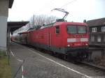114 003-7 als RE5 mit ziel Holzdorf (Elster) im Bahnhof Stralsund R�gendamm am 3.12.13