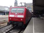 120 201-9 im Bahnhof Hamburg Hbf & eine Std sp�ter fuhr der zug als RE1 nach Rostock Hbf zur�ck am 31.8.13