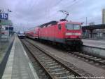 OLA VT 0007 mit Ziel �ckerm�nde Stadthafen & 143 952-0 als S3 mit Ziel Rostpck Hbf im Bahnhof G�strow am 13.4.13