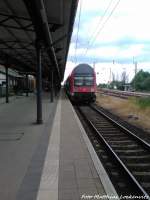 143 889-4 als S1 im Endbahnhof Warnem�nde am 22.6.13