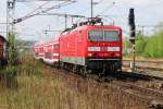 Am 12 April 2014 verl�sst 143 883 mit S-Bahn nach Bad Schandau Pirna.