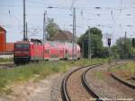 143 850 l�sst den Bahnhof Angersdorf hinter sich am 4.6.15