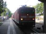 143 821 im Bahnhof Halle-Steintorbr�cke am 7.3.15