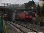 143 XXX und 143 959 am Bahnhof Steintorbr�cke in Halle (Saale) am 4.7.15