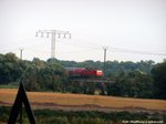 143 816 mit einen 760er Steuerwagen mit ziel Halle (Saale) Hbf und wird in k�rze Halle S�dstadt erreichen am 25.7.16