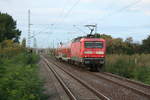 143 120 verl�sst als S9 mit ziel Halle/Saale Hbf den Bahnhof Delitzsch ob Bf am 17.10.19
