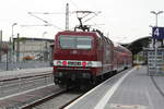 143 250 mit der S7 mit ziel Halle-Nietleben im Bahnhof Halle/Saale Hbf am 24.9.20