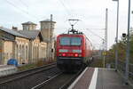 143 168 verl�sst als S9 mit Ziel Eilenburg den Bahnhof Delitzsch ob Bf am 18.11.21