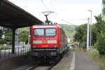143 932 verl�sst den Bahnhof Bad K�sen in Richtung Halle/Saale Hbf am 1.6.22