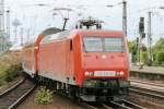 DB 145 042 treft mit RE-5 in K�ln Deutz ein, 13 Februar 1999.