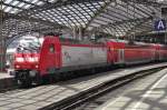 Am 6 Juni 2014 steht 146 028 -f�r Deutschland werbend- in K�ln Hbf.