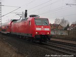 146 023 als S3 mit ziel Markkleeberg-Gaschwitz l�sst Delitzsch hinter sich am 7.3.16