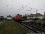 146 015 mit dem RE30 bei der durchfahrt in Gro�korbetha am 16.4.16