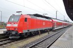 DB 146 108 steht am 27 April 2016 in Osnabr�ck Hbf.