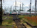 Abgestellte IC2 Z�ge sowie eine ITL Lok am Leipziger Hbf am 1.7.16
