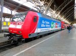 146 017 mit ziel Sch�na im Leipziger Hauptbahnhof am 2.7.16