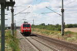 146 012 bei der durchfahrt in Z�beritz am 22.7.20