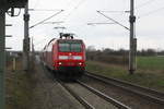 146 009 mit dem RE30 mit ziel Magdeburg Hbf bei der Einfahrt in den Bahnhof Z�beritz am 19.3.21