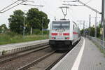 146 553 mit einem IC2 bei der Durchfahrt in Z�beritz am 9.6.21