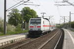 146 577 bei der Durchfahrt in Z�beritz am 29.4.22