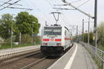146 577 bei der Durchfahrt in Z�beritz am 29.4.22