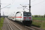 146 575 bei der Durchfahrt in Z�beritz am 29.4.22
