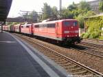 2x BR 151 mit einem G�terzug bei der Abfahrt ausm Bahnhof Hamburg-Harburg am 8.6.13
