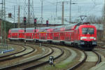DB Taurus 182 015 treft mit der RE aus/nach Brandenburg Hbf �ber berlin Hbf am 25 Febtruar 2020 in Frankfurt (Oder) ein.