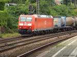 185 007-2 fuhr am 27.07.13 mit einen gemischten g�terzug durch hh-harburg