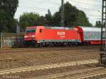 185 309-2 ist mit einen gemischten g�terzug am 10.08.13 durch hh-harburg gefahren