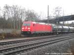 185 239-1 mit einem G�terzug kurz vor dem Bahnhof Delitzsch unt Bf am 18.12.15