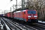 189 060-7 ist mit einen kastenzug durch hh-harburg gefahren,09.01.16