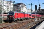 DSB EB 3209(193 209-1)bei der abfahrt mit ECE 1172 von hamburg hbf nach kopenhagen,schublok war DSB EB 3213(193 213-3),hamburg 01.04.26