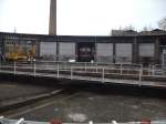 blick �ber die Drehscheibe zur 130 101-9 im DB Museum Halle Saale am 15.2.14