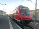 Steuerwagen vom RE18 mit ziel Jena-G�schwitz im Bahnhof Halle (Saale) Hbf am 16.2.19