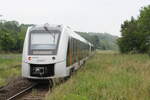 1648 953/453 mit 1648 403/903 verl�sst mit dem RE10 mit ziel Magdeburg Hbf den Bahnhof Sandersleben (Anh) am 7.6.21