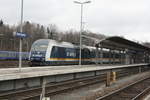 223 081 vom alex verl�sst als RE mit ziel M�nchen Hbf den Bahnhof Marktredwitz am 23.3.21