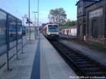 PRESS 650 032-4 mit ziel Putbus im Bahnhof Bergen auf R�gen am 8.5.13