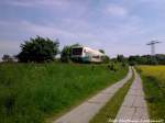 PRESS 650 032-4 unterwegs nahc Bergen auf R�gen / hier bei der Vorbeifahrt h�he Tilzow am 27.5.13