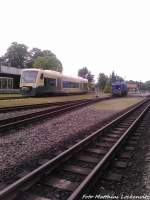 PRESS 650 032-4 & R�BB 251 901 im Bahnhof Putbus am 2.6.13