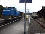 R�BB 251 901 & PRESS 650 032-4 im Bahnhof Putbus am 8.8.13