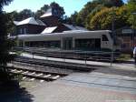 PRESS 650 032-4 als PRE 81270 bei der Ausfahrt aus Putbsu nach Bergen auf R�gen am 26.8.13