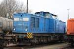 Hier eine Diesellok der BR 204 016-0 der PRESS im Hafen Hamburg-Moorburg am 20.01.2014