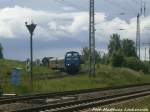 PRESS 346 001 mit 35 1097 beim einfahren in Bergen auf R�gen am 30.5.15