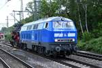 218 055-2 mit �berf�hrungsfahrt nach bergen auf r�gen,harburg 28.05.20