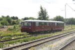 772 140 und 772 772 141 bei Rangierfahrten im Bahnhof Bergen auf R�gen am 30.7.21
