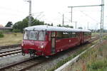 772 140 und 772 141 auf Rangierfahrt im Bahnhof Bergen auf R�gen am 31.7.21